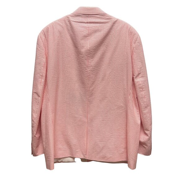 Chaps NWOT Pink & White Striped Seersucker Blazer - Picture 6 of 7